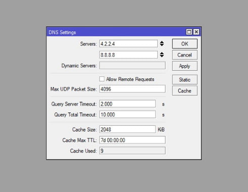 Mikrotik отключить ipv6 dns