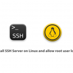 Install SSH Server on Linux and allow root user login