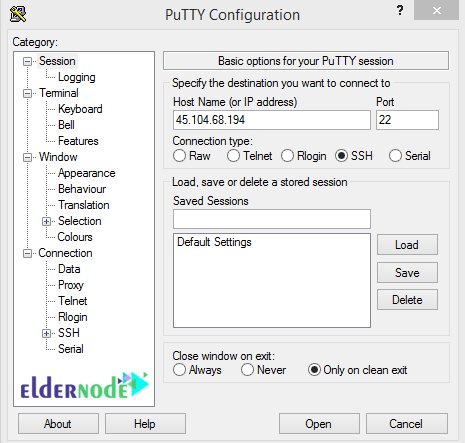 connect to ssh with putty