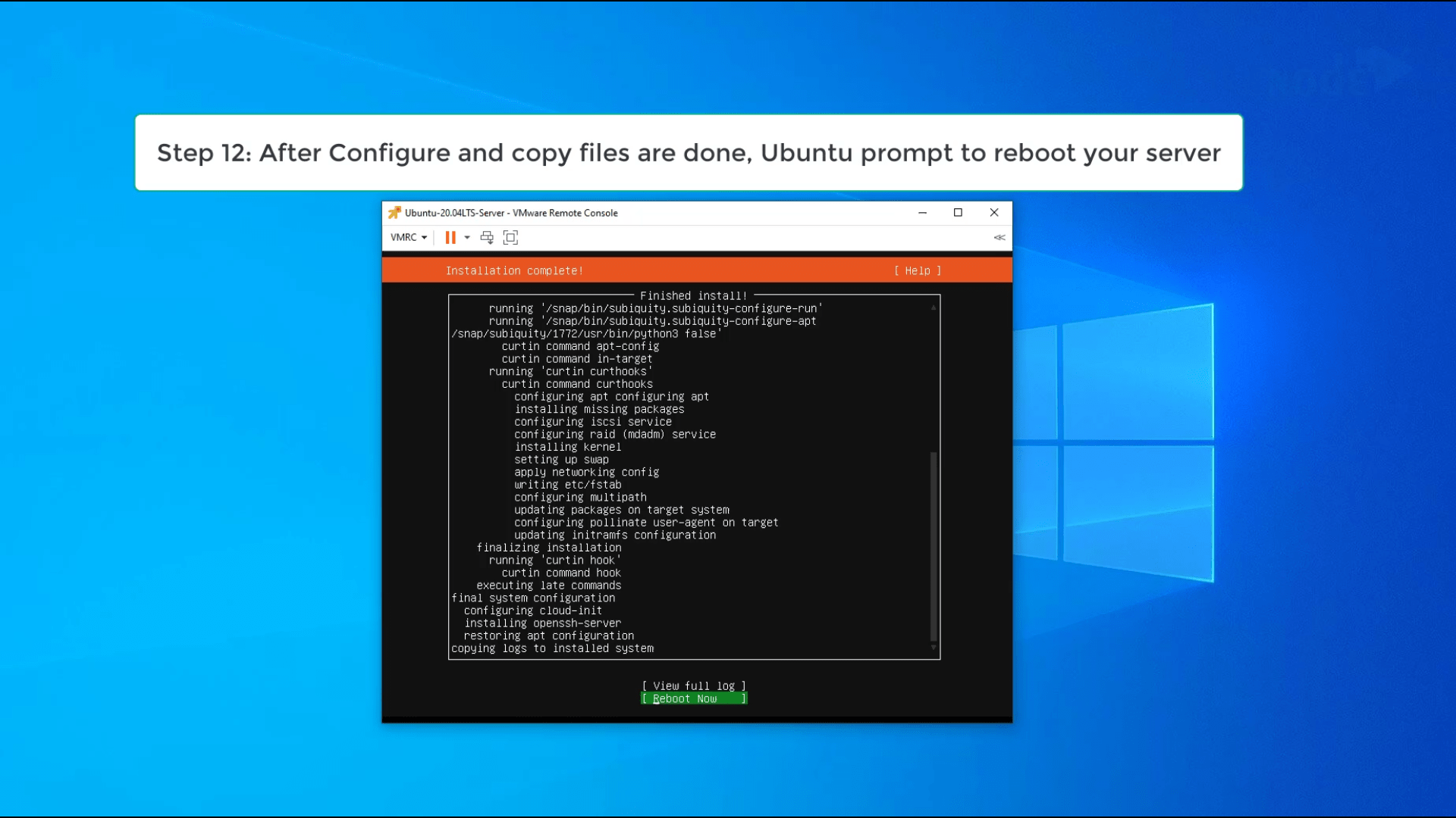Install Ubuntu 20.04 LTS on vmware-12