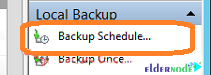 backup schedule on Windows Server