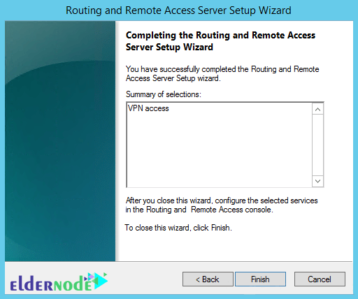 How to complete the routing and remote access server