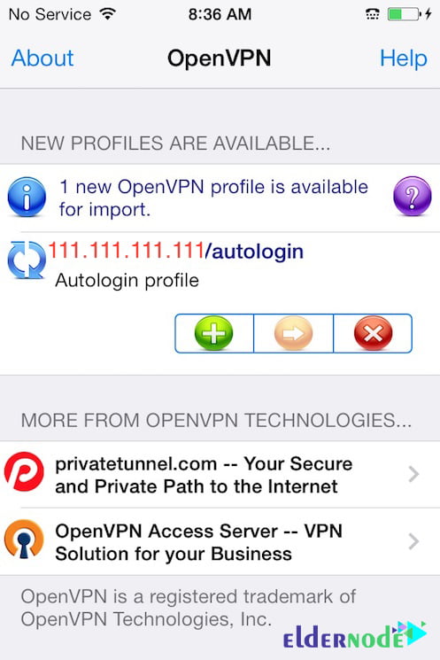 Launch the OpenVPN app