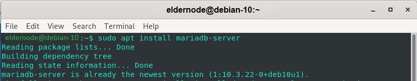 install mariadb on debian 10