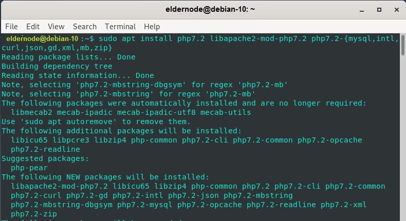 install php on debian 10