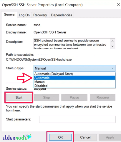 configuring openssh