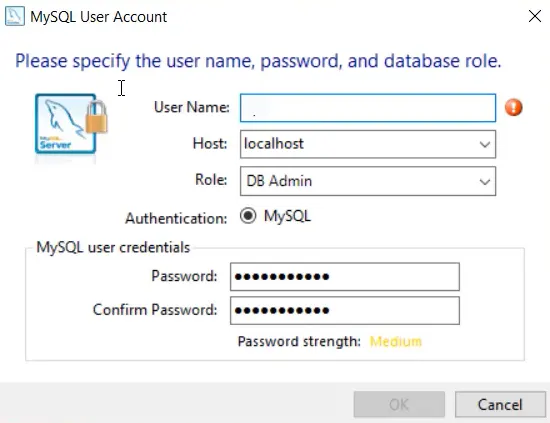 MySQL-user-account