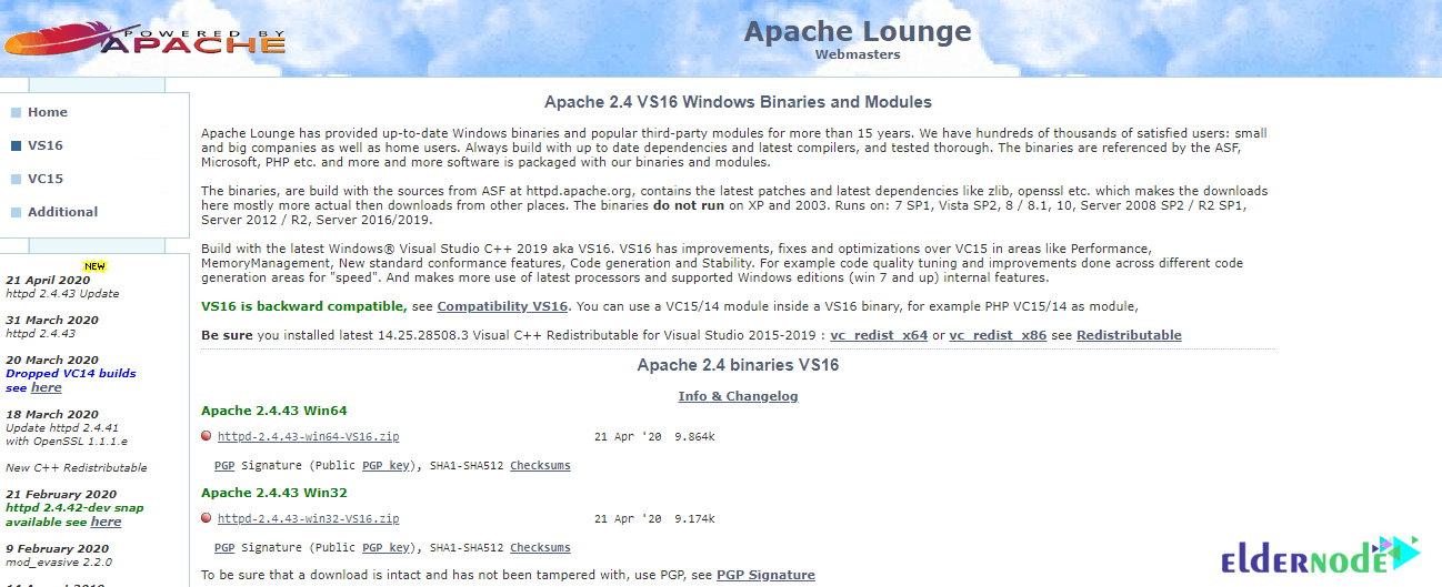 download apache server for windows