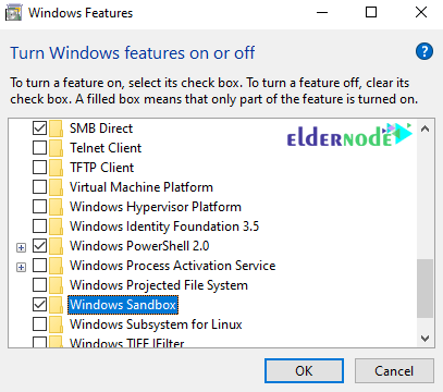 How to turn windows features on or off