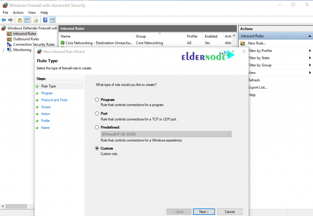 How to add a Rule in Windows Firewall - Eldernode Blog
