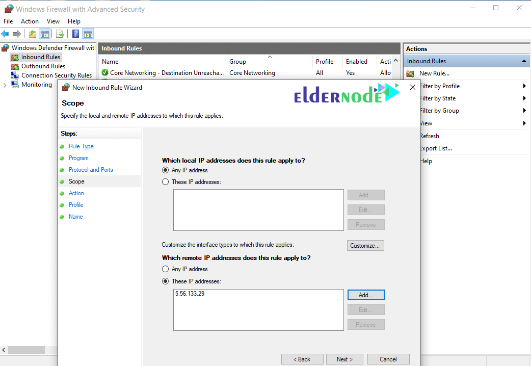 How to add a Rule in Windows Firewall