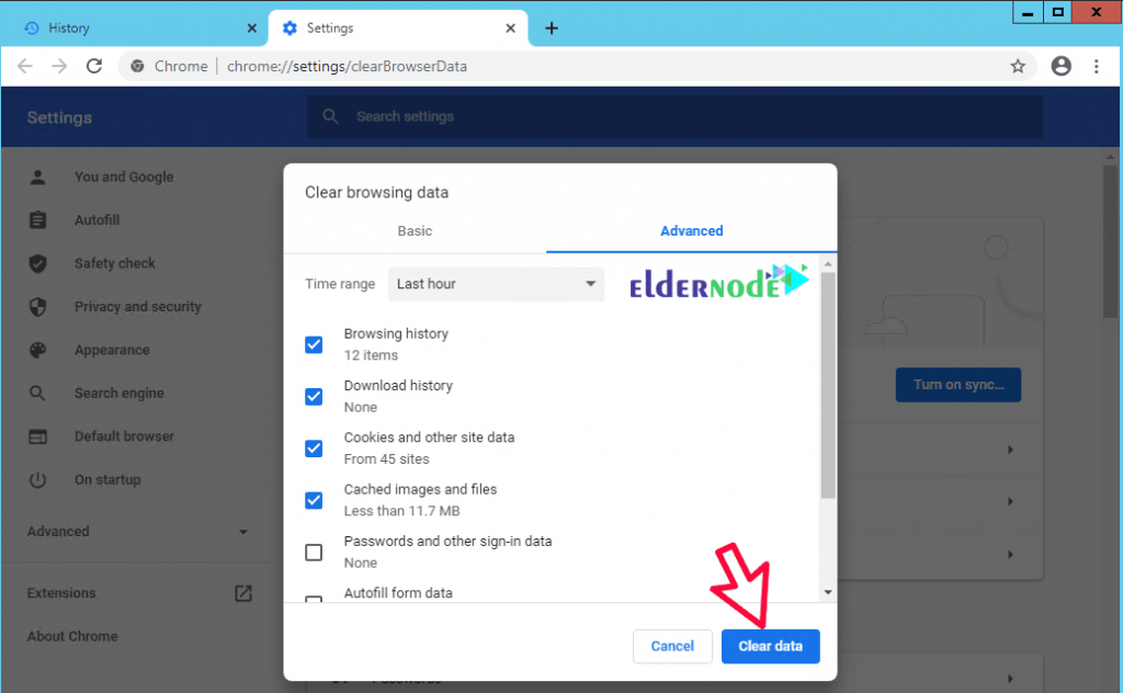 How to Clear Google Chrome browser history Eldernode Blog