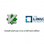 How to install and use vi as a full text editor