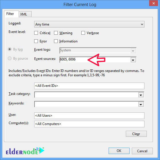 Windows Server Log Tutorial; Turn on and off