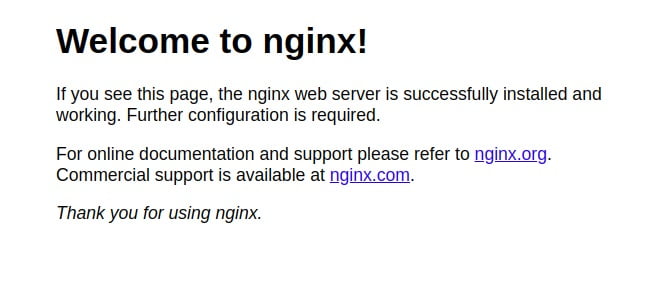 welcome to nginx