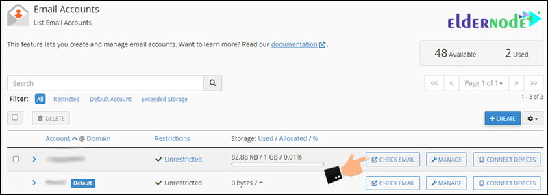 Email Accounts on Cpanel