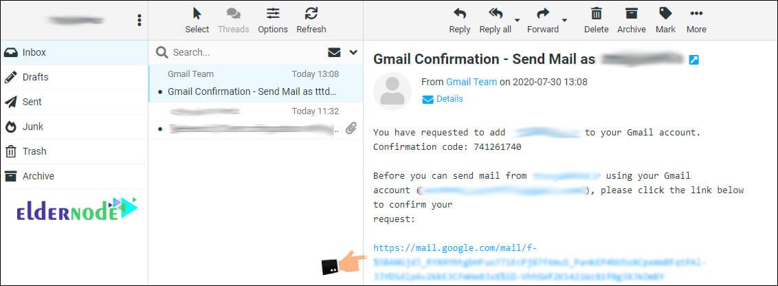 Confirm Gmail mail confirmation