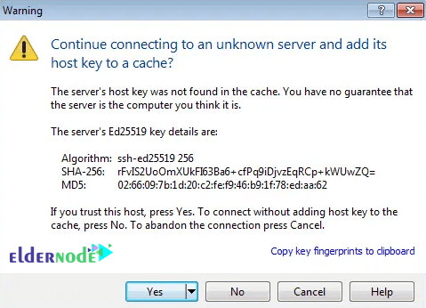 accept certificate warning on winscp