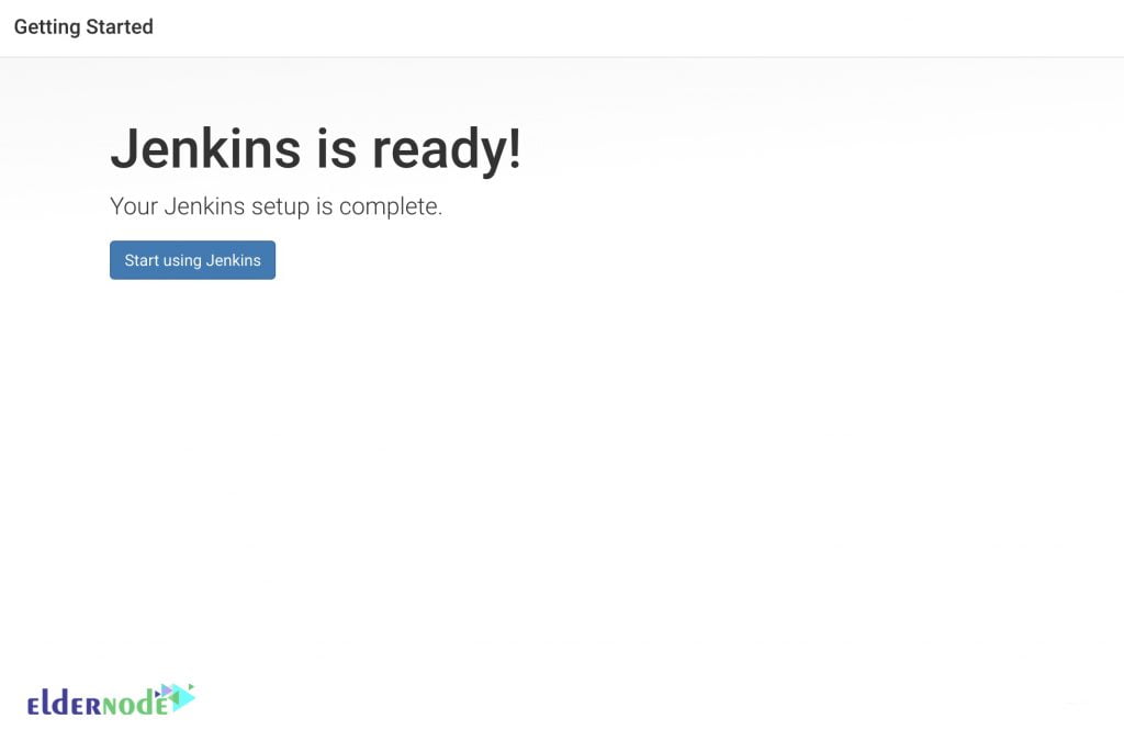 Jenkins's instance confirmation page