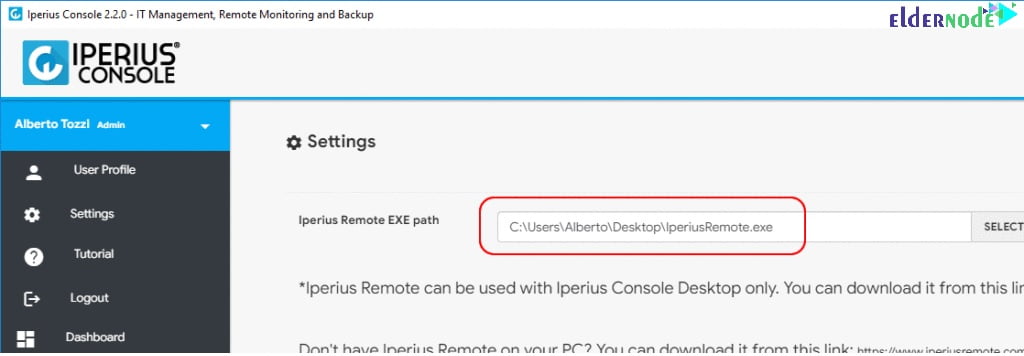 iperius console remote exe path