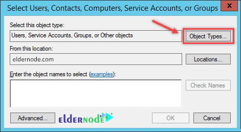 How to select object types in active directory