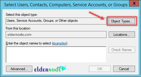 How to select object types in active directory