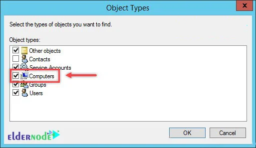 how to select types of objects in active directory