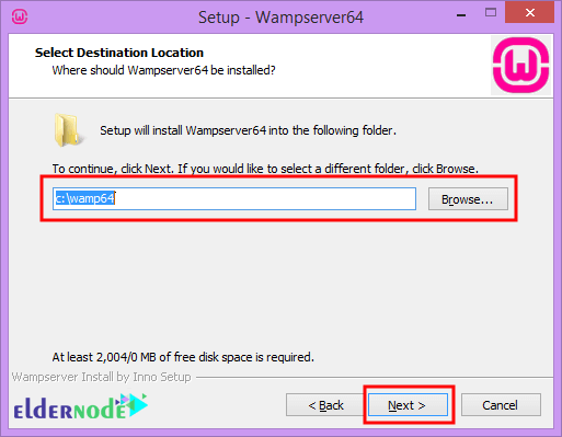 how to select drive in wamp server