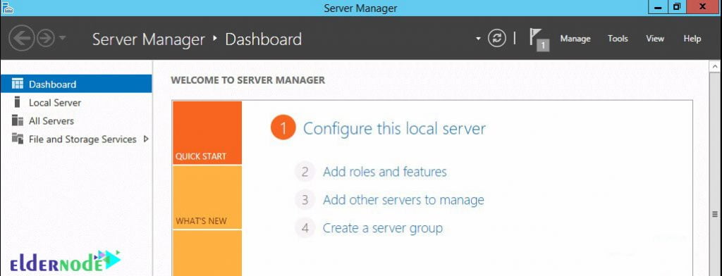 Add Roles and Features in server manager