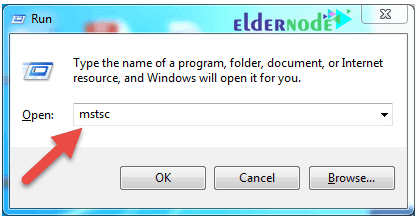 mstsc in run window