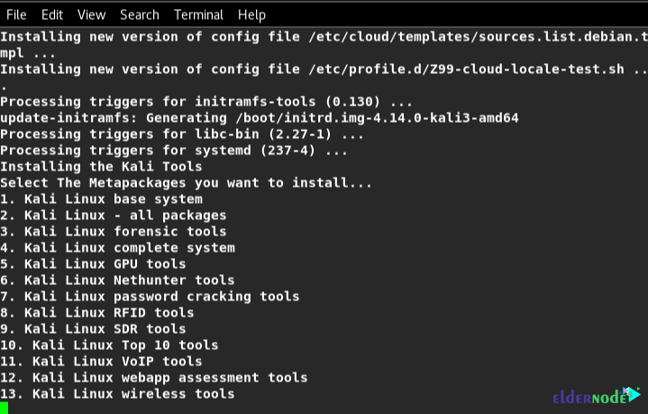 how to Choose the appropriate Metapackages to install kali linux