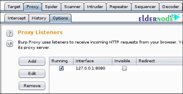 how to enable proxy listener in Burp Suite