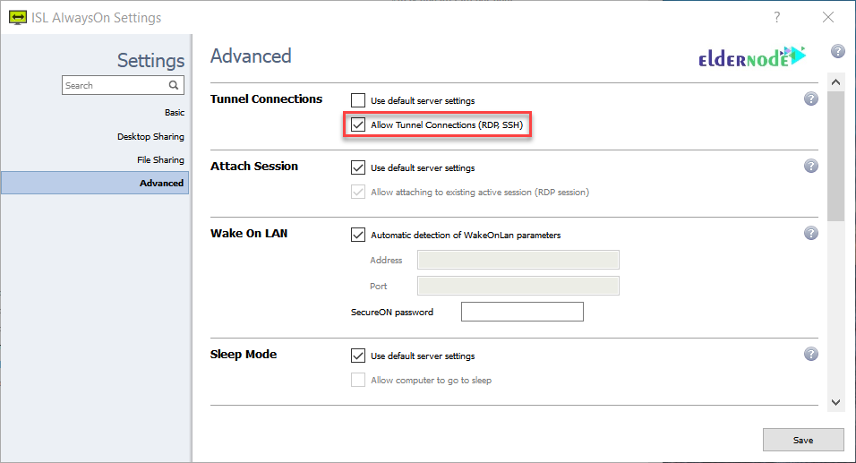 open Tunnel Connection