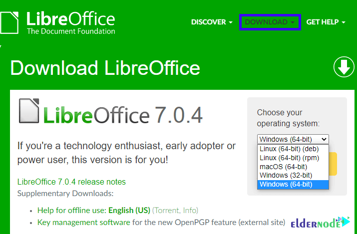 for windows instal LibreOffice 7.5.5