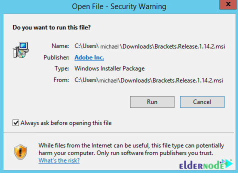 how to run beackets code editor