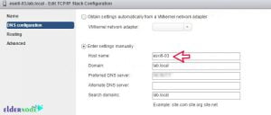 use Web-client way to change hostname in esxi