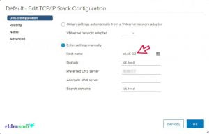 use HTML5-client to change hostname in esxi