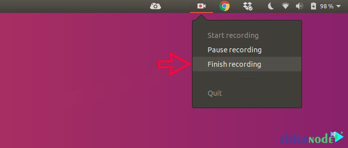 Pause or finish screen recording