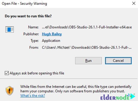 using obs studio as security