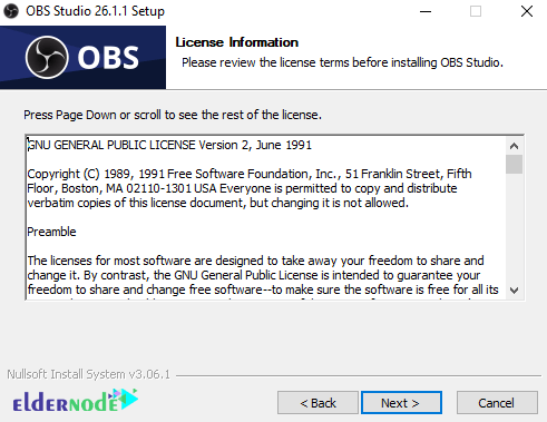 how to install OBS studio on rdp admin