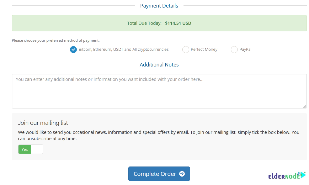 Payment detail
