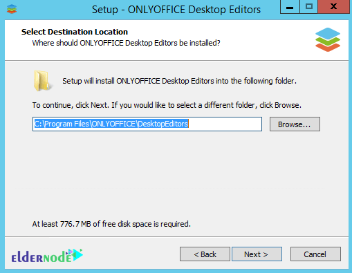 onlyoffice destination local to install