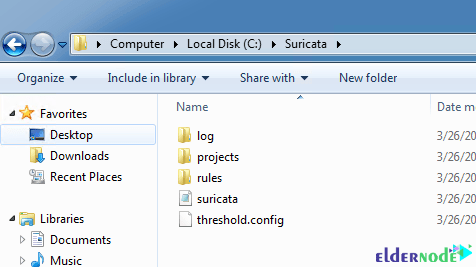 how to create folders log to install suricata