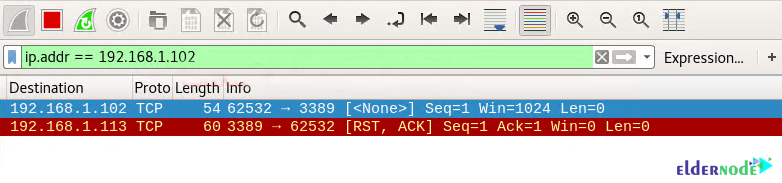 packet transfer with wireshark