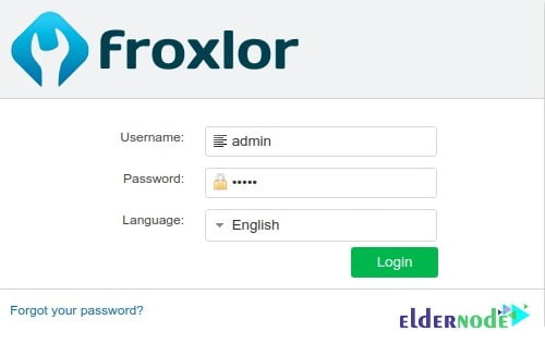 Login to Froxlor on Ubuntu 