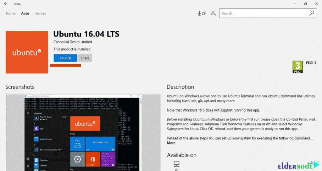 how to launch ubuntu on windows 10