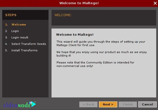 Welcome page for maltegoce