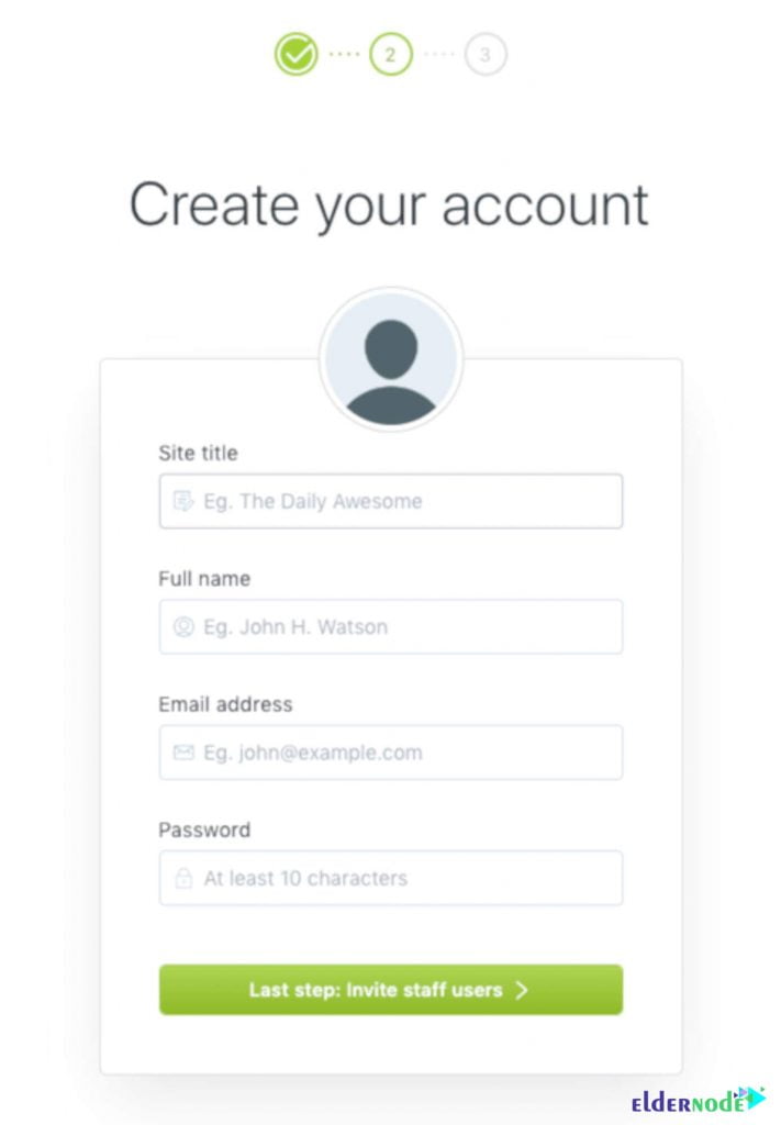 how to create an account on ghost