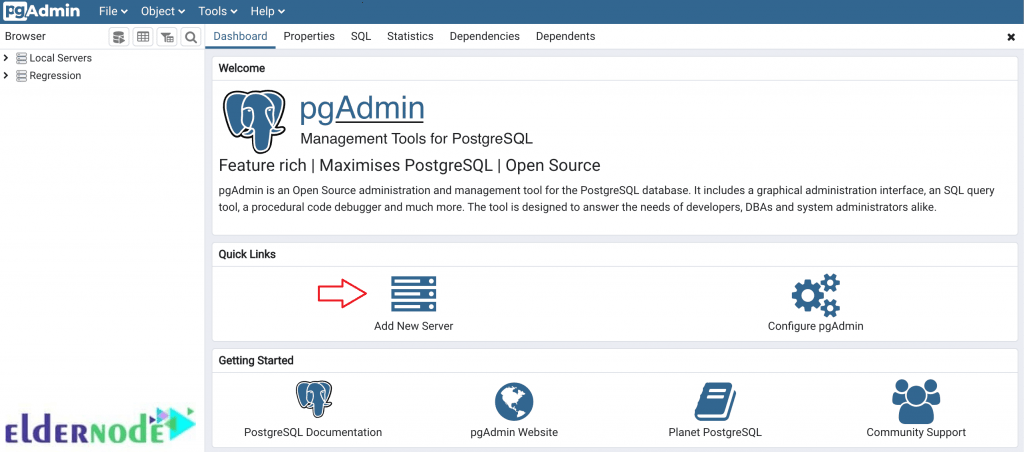 pgAdmin 4 Homepage