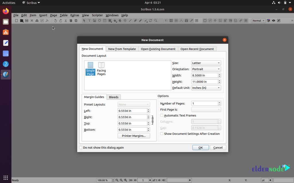 how to setup Scribus on ubuntu